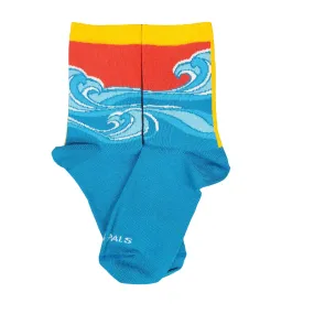 Cool Beach Ocean Wave Socks from the Sock Panda (Ages 3-7)