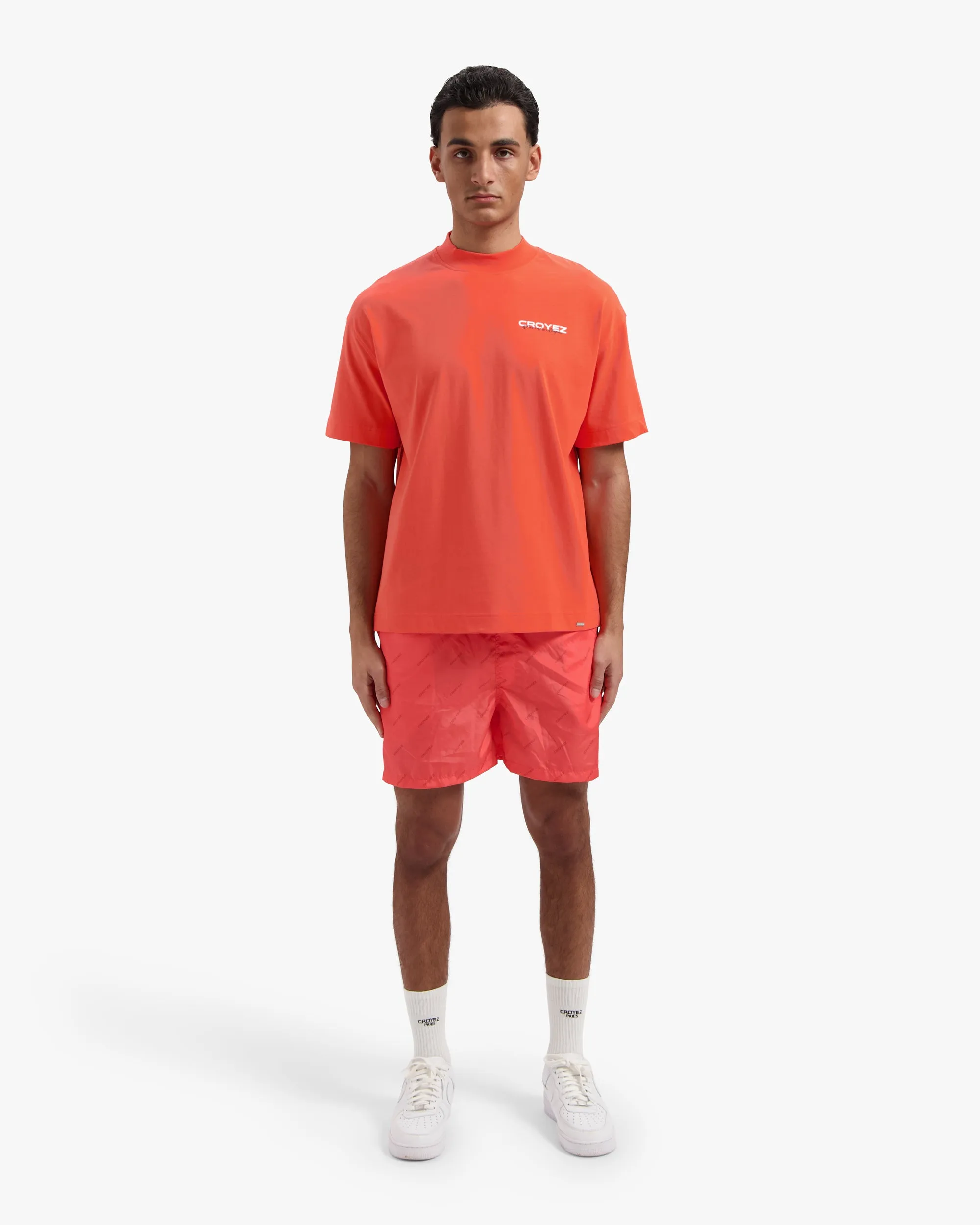 CROYEZ ALLOVER SWIM SHORTS - CORAL