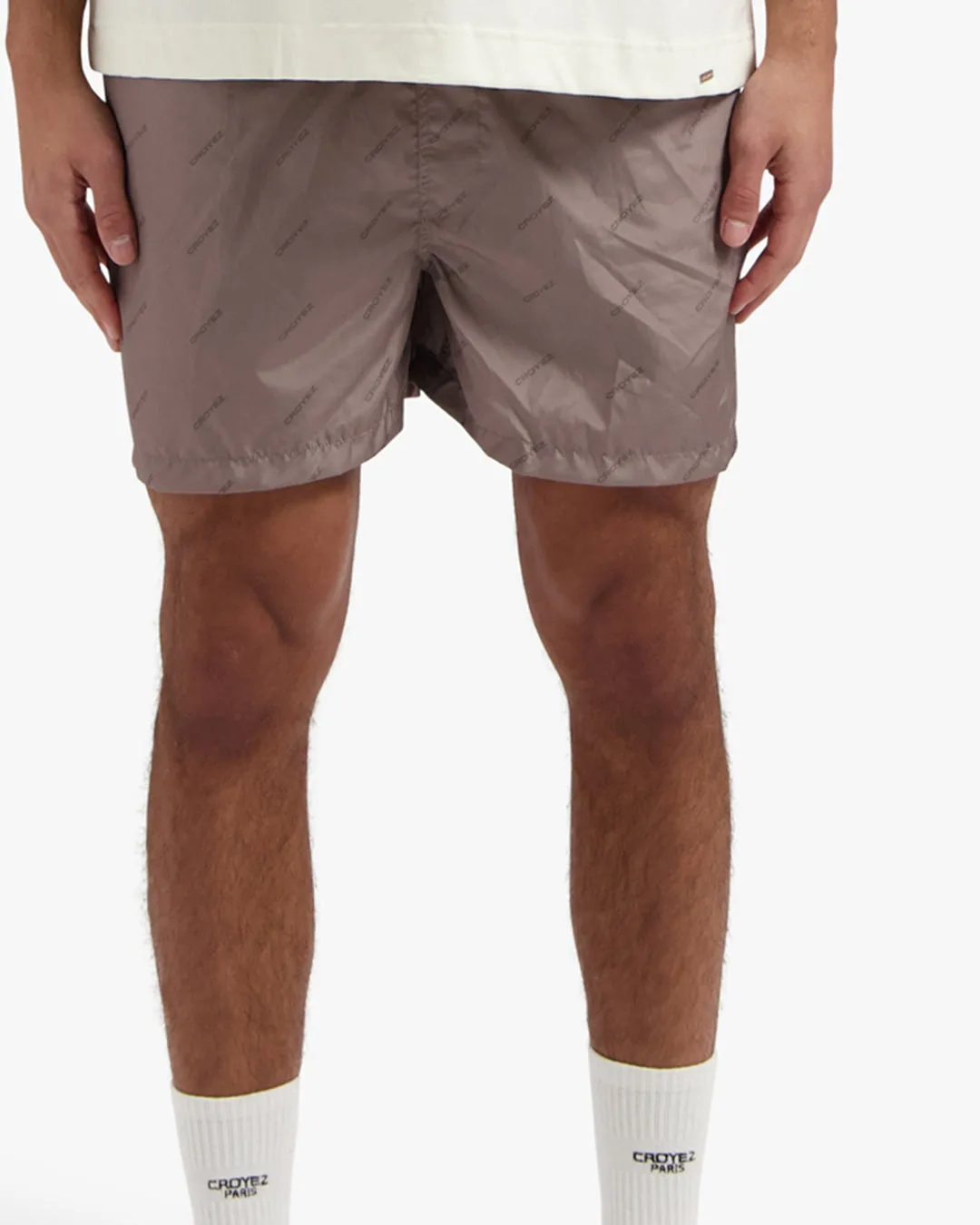 CROYEZ ALLOVER SWIM SHORTS - MUSHROOM