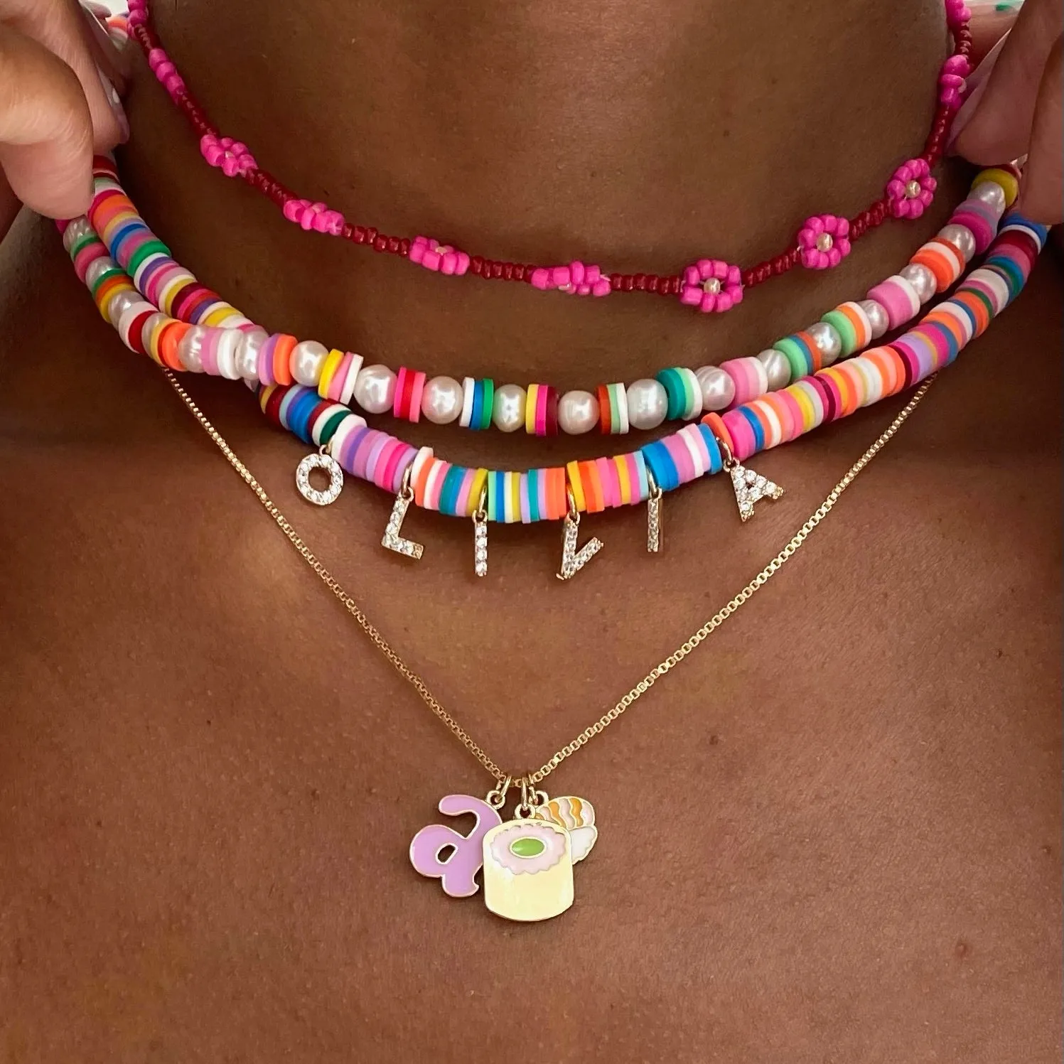 Custom Candy Shop Necklace in Rainbow