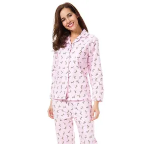 Cute Dachshund Print Pajama Sets for Women