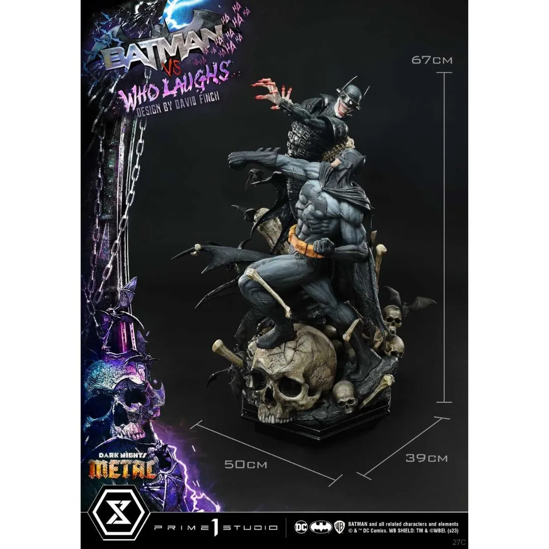 Dark Nights: Metal (Comics) Batman versus Batman Who Laughs statue (Design by David Finch)  DX Bonus Version by Prime1 Studios