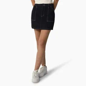 DICKIES - WOMEN'S HIGH WASTED CARPENTER SKIRT BLACK