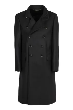 DOUBLE-BREASTED WOOL COAT