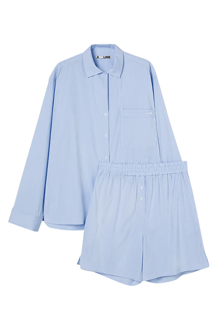 Dream Blue Stripe Pyjama Set