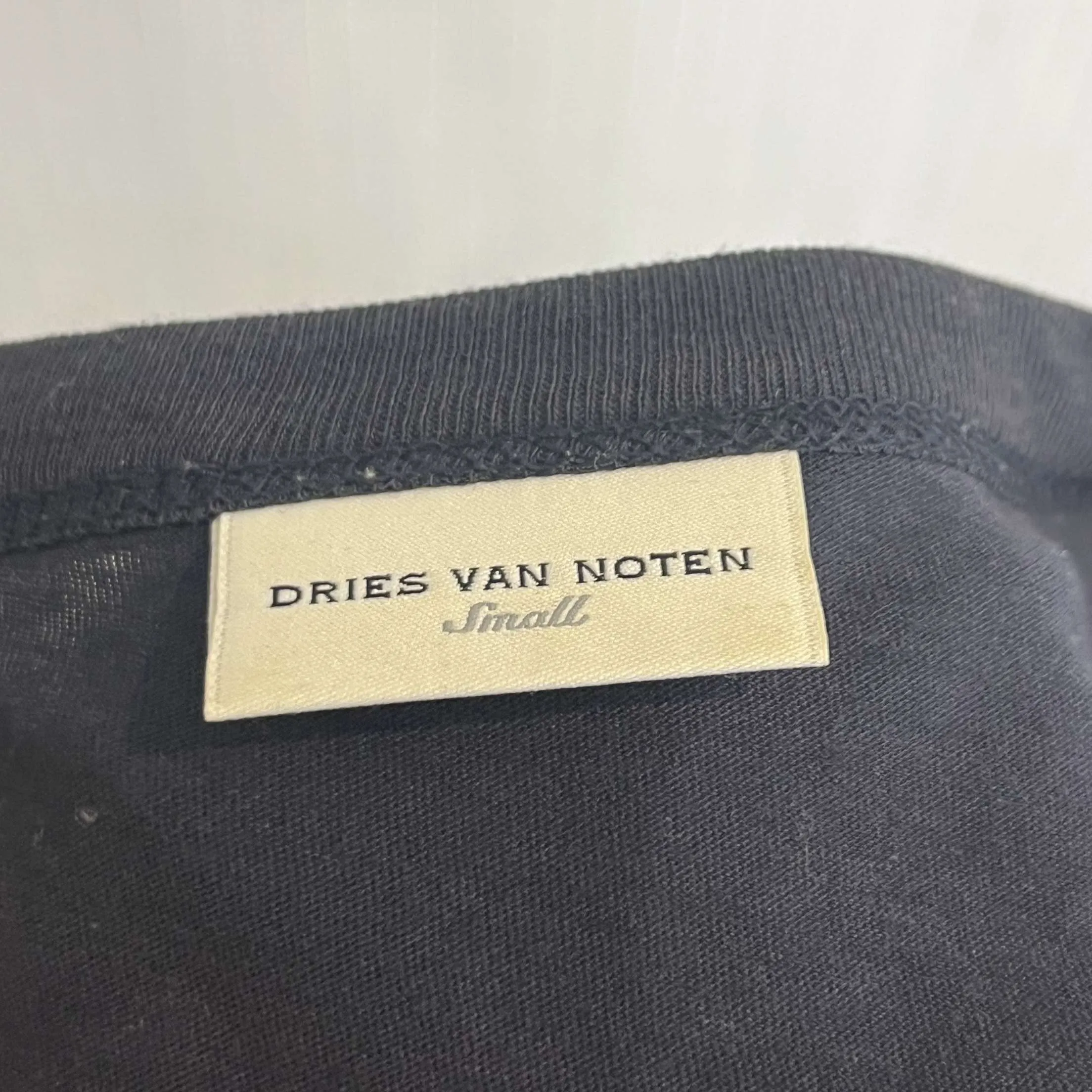 Dries Van Noten Navy & Copper Print Tee Top S