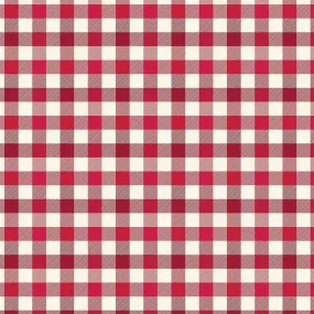 Flannel Old Fashioned Christmas Check Red