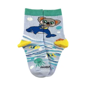 Fun Koala on a Dolphin Socks from the Sock Panda (Ages 3-7)