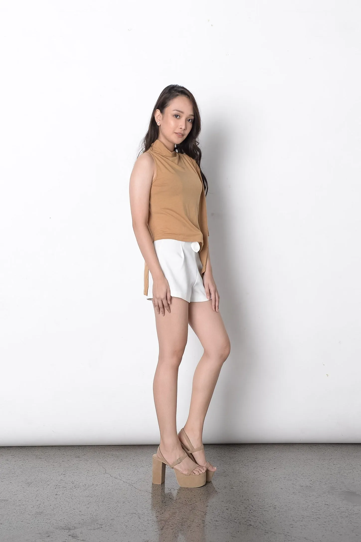 Germaine Cape Top in Beige