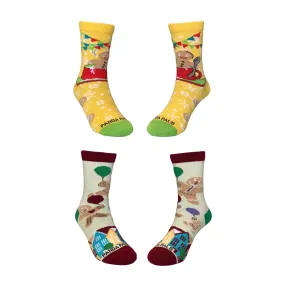 Gingerbread Man Sock Set for Kids (Ages 3-7)