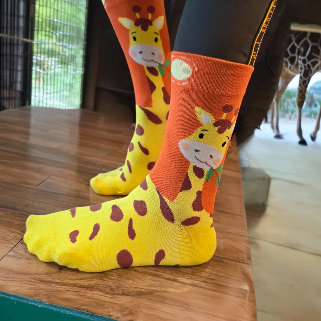 Giraffe Socks from the Sock Panda (Adult Medium - Women's Shoe Sizes 5-10)