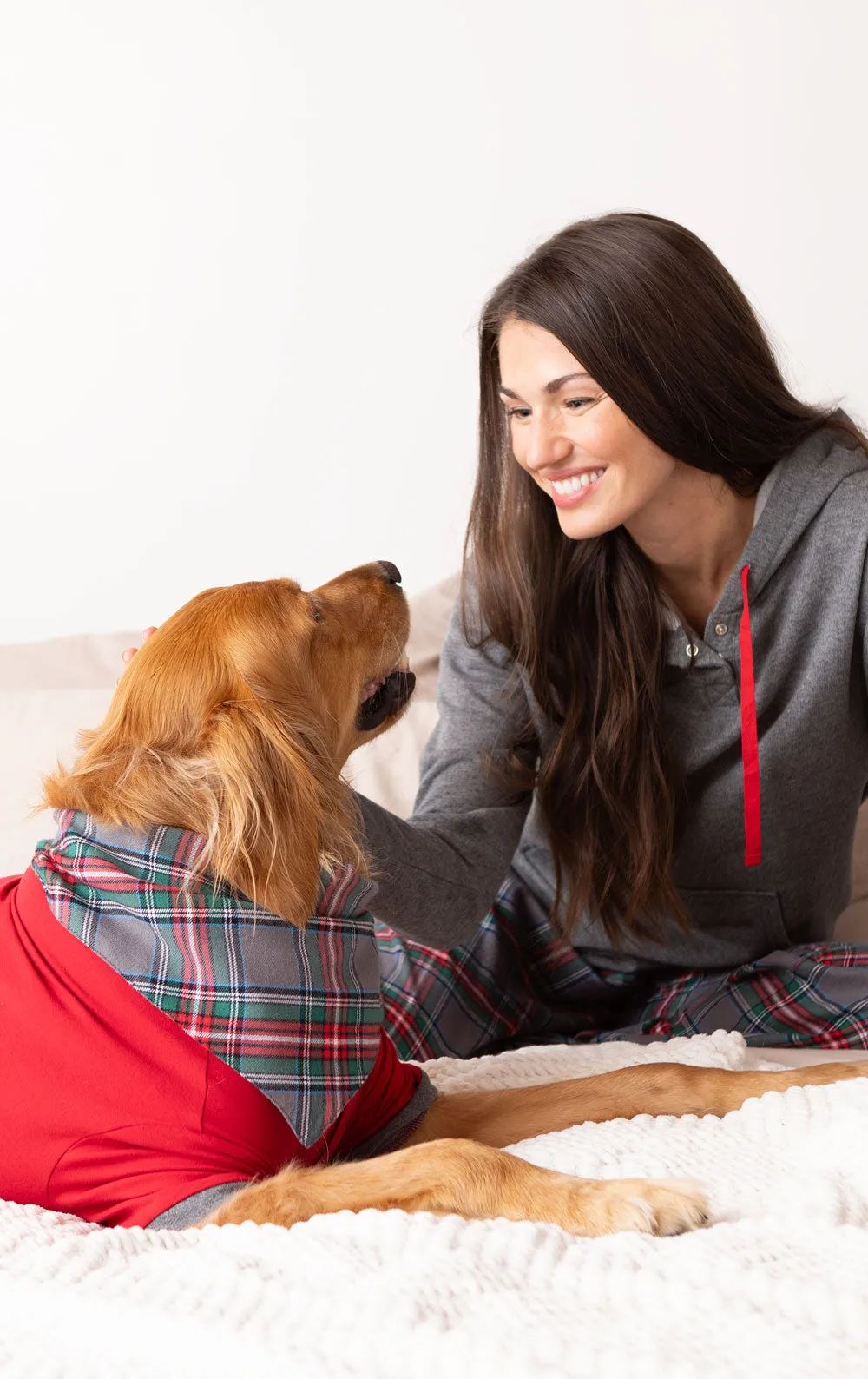 Gray Plaid Matching Pet & Owner Pajamas