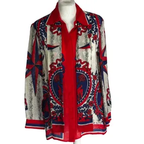 Gucci 2016 Carillon Print Silk Print Shirt S