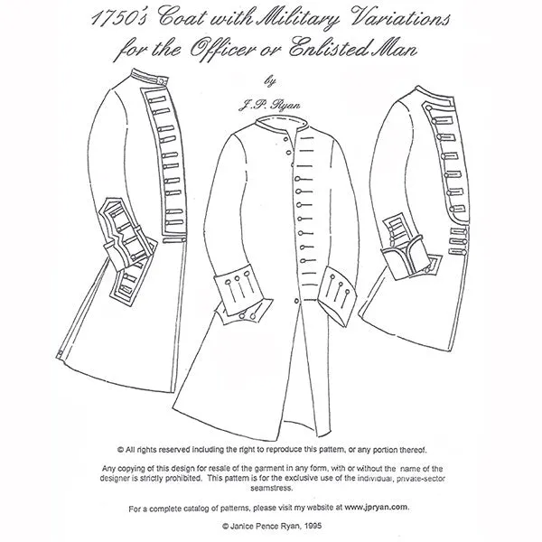 JP Ryan 1750's Coat Pattern