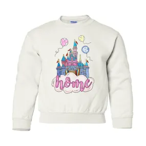 Kids Monogrammed 'Disney Is Home' Crewneck Sweatshirt