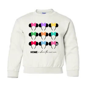 Kids Monogrammed 'Home is Where the Ears Are' Crewneck Sweatshirt