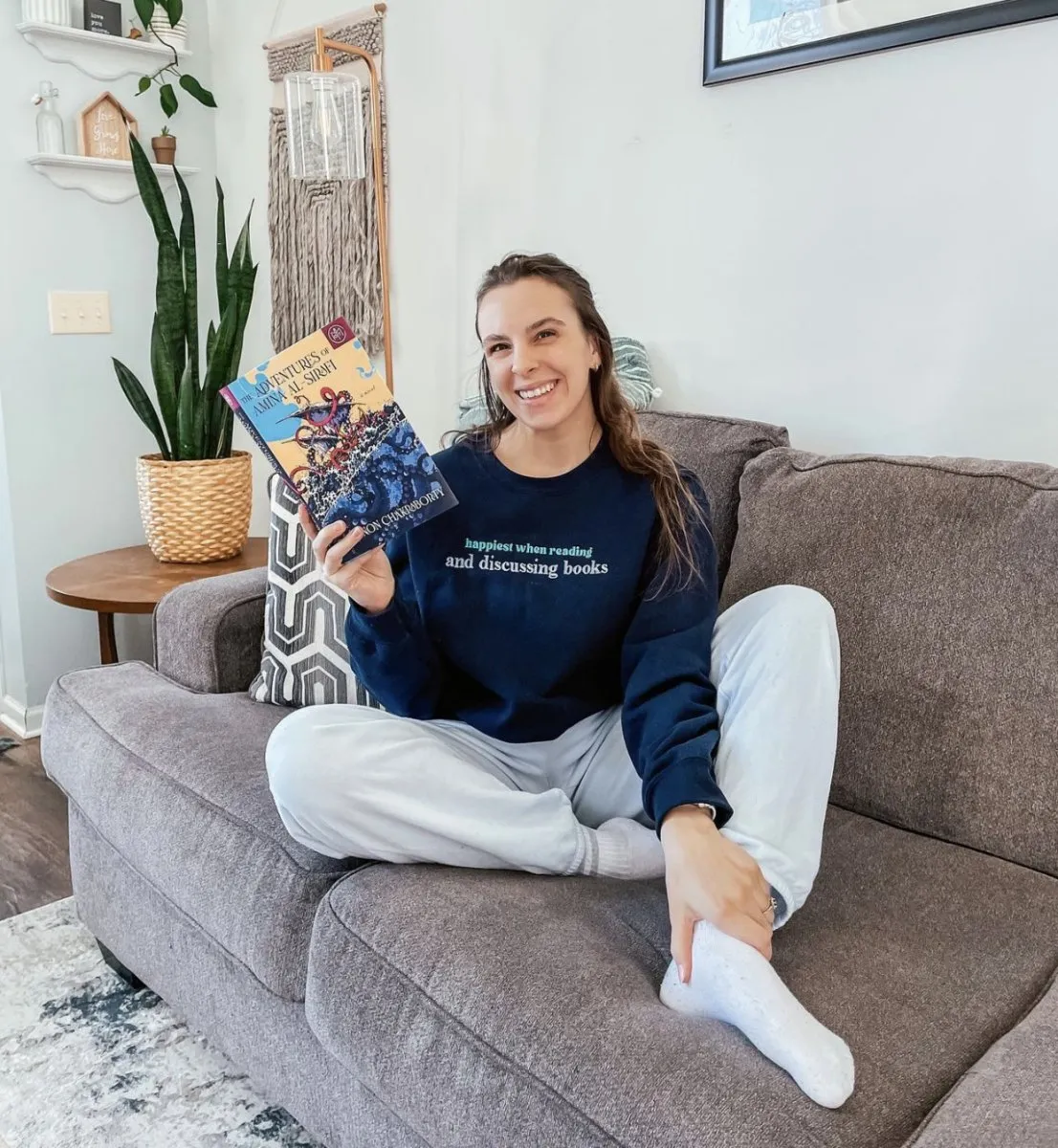 Make It Yours™ 'Happiest When Reading...' Crewneck Sweatshirt