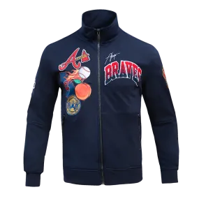 MLB ATLANTA BRAVES HOMETOWN MEN'S TRACK JACKET (MIDNIGHT NAVY/RED)