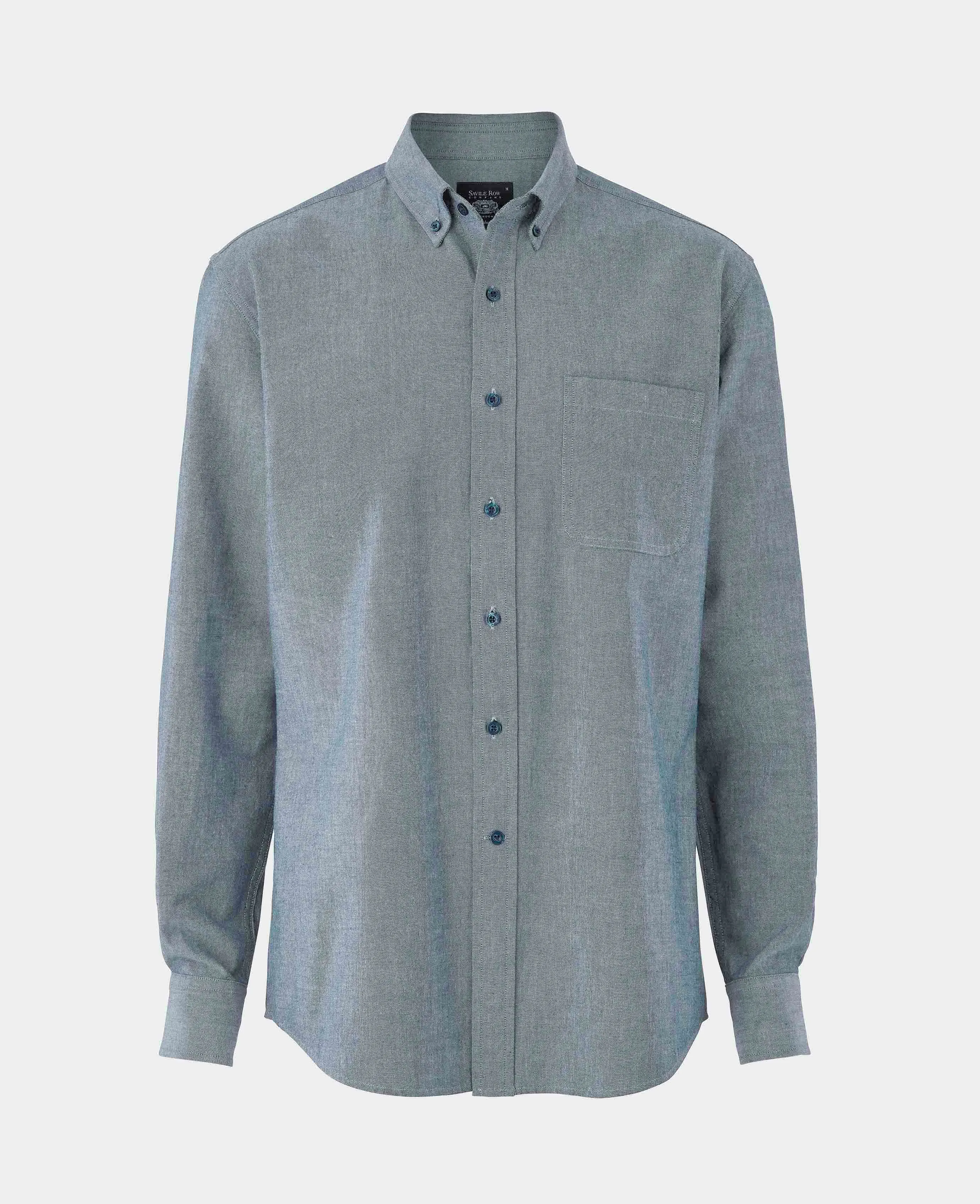 Navy Classic Fit Chambray Oxford Shirt