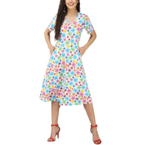 Paint Splats Fit & Flare Dress