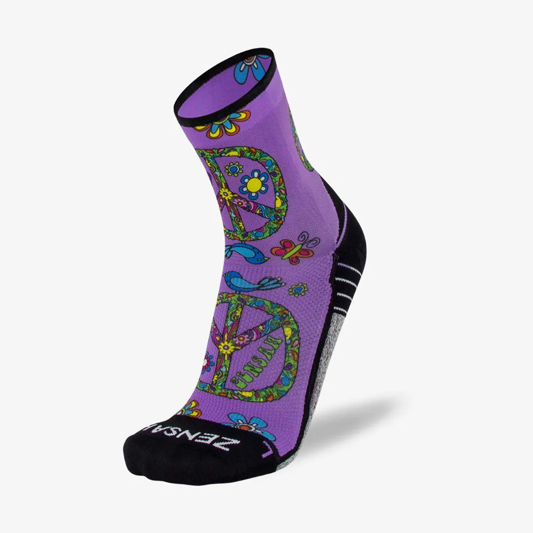 Peace Signs Running Socks (Mini-Crew)