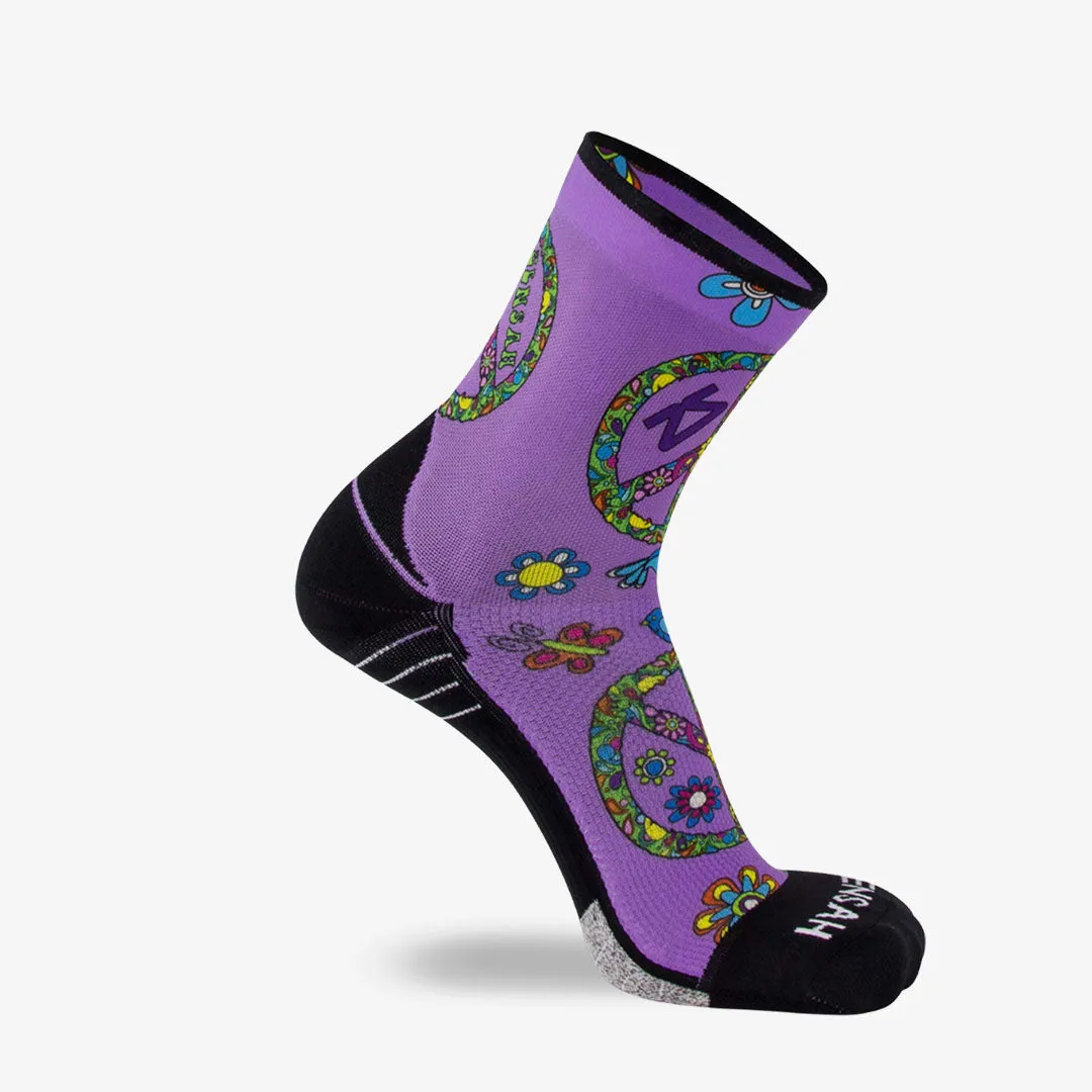 Peace Signs Running Socks (Mini-Crew)