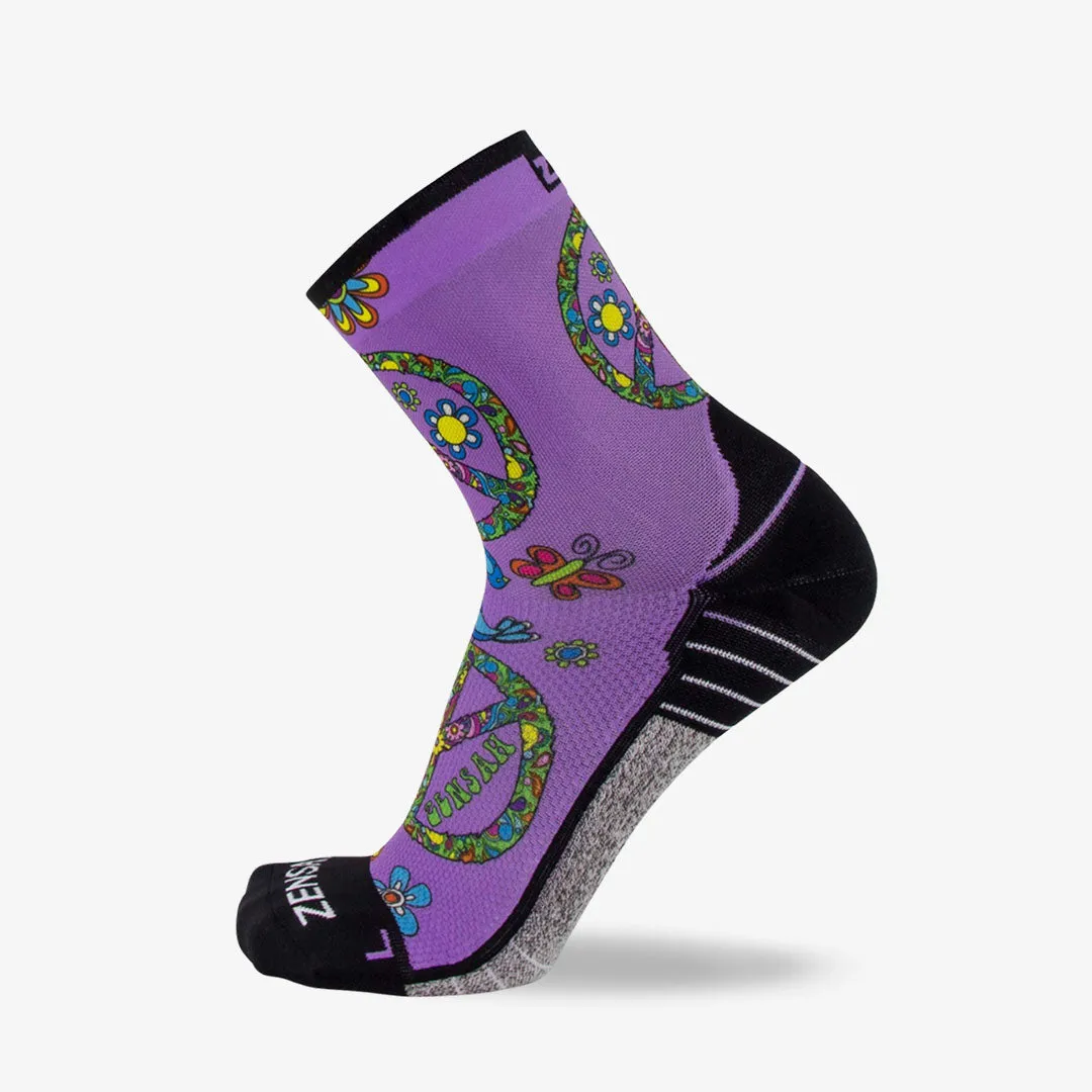 Peace Signs Running Socks (Mini-Crew)