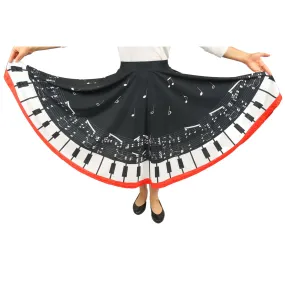 Piano Keys Twirl Skirt