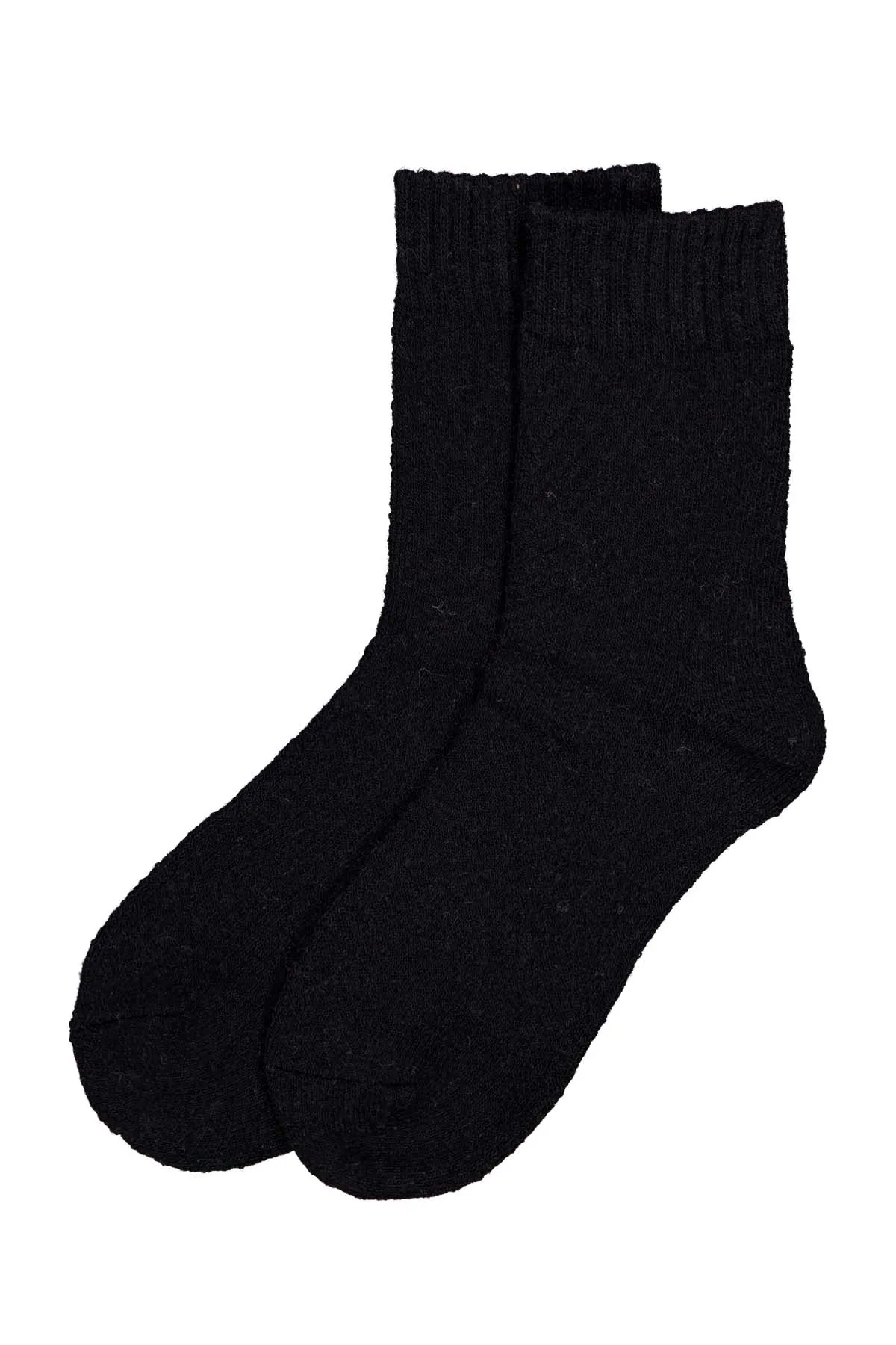 Plush Wool Socks Jet Black