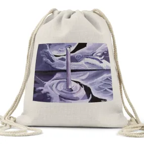 "Quit Running" - Linen Drawstring Bag