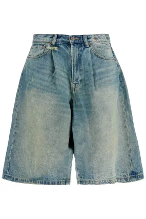 R13 denim baggy bermuda shorts