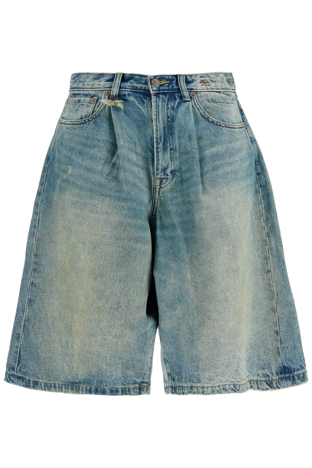 R13 denim baggy bermuda shorts