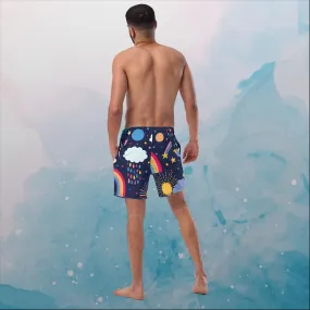 Rainbows and Storm Clouds Mens Swim Trunks