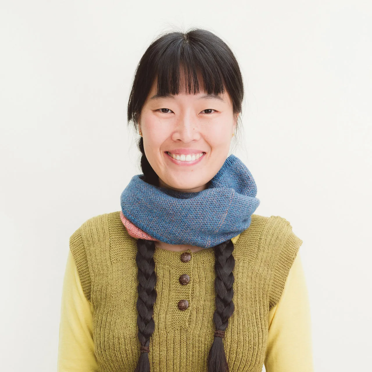 Reversible Double Knit Loop Scarf in Baby Alpaca (Adults) *Last One!