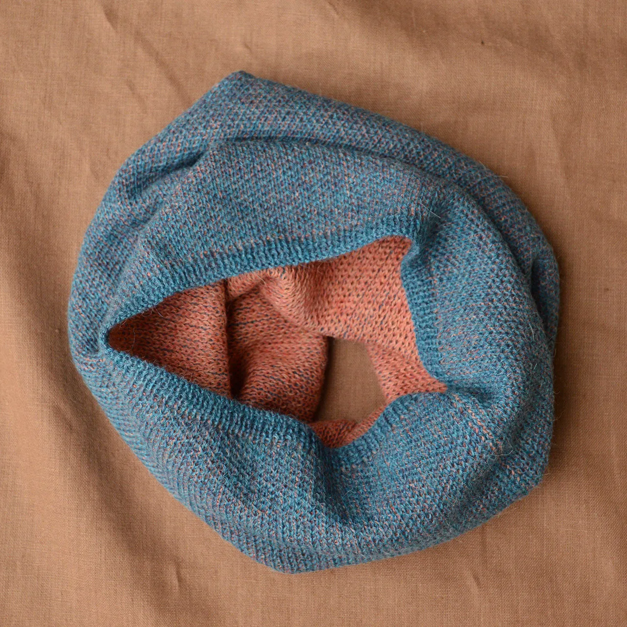 Reversible Double Knit Loop Scarf in Baby Alpaca (Adults) *Last One!