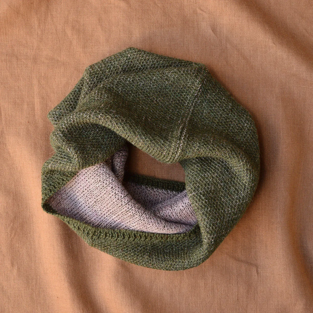 Reversible Double Knit Loop Scarf in Baby Alpaca (Adults) *Last One!