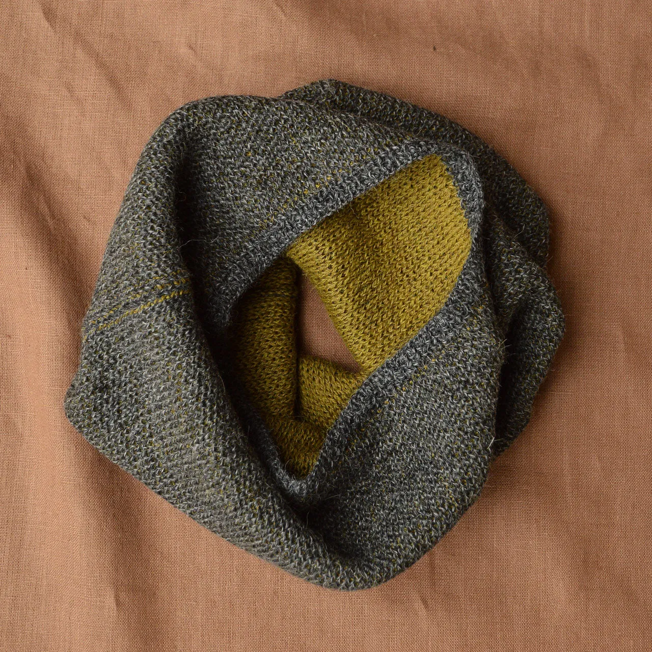 Reversible Double Knit Loop Scarf in Baby Alpaca (Adults) *Last One!