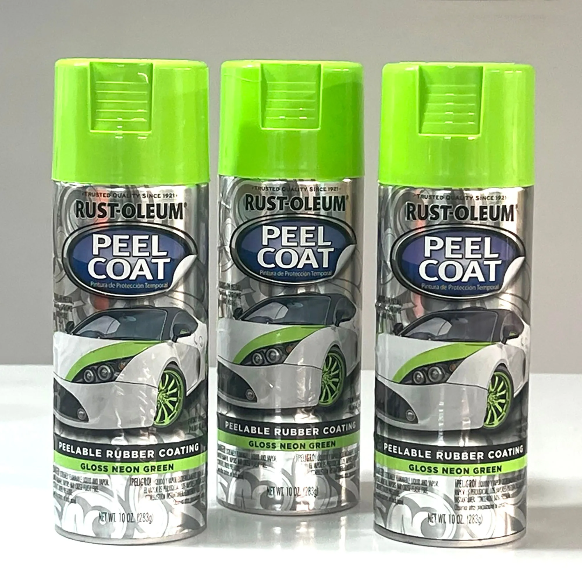 Rust-Oleum Gloss Neon Green 311258 Automotive Spray Paint - 3 Pack