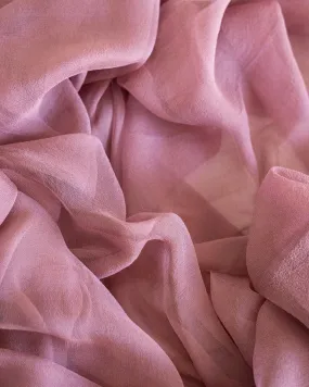 Silk Gossamer Textile in Rose