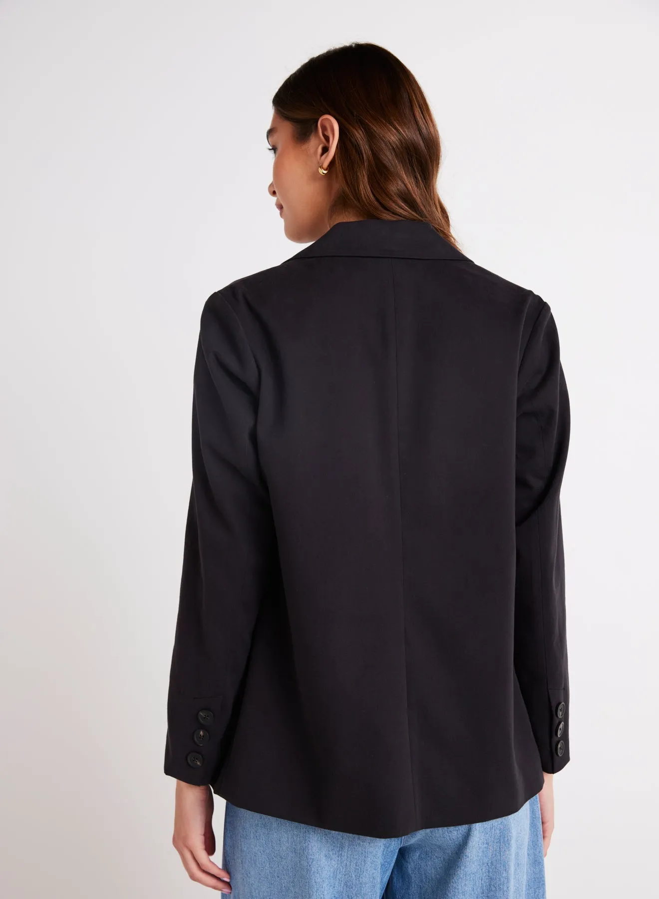 Single Breasted Blazer - Black