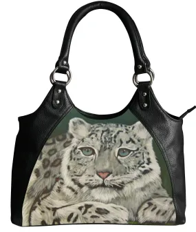 Snow Leopard Retro Cat - Highland Veil