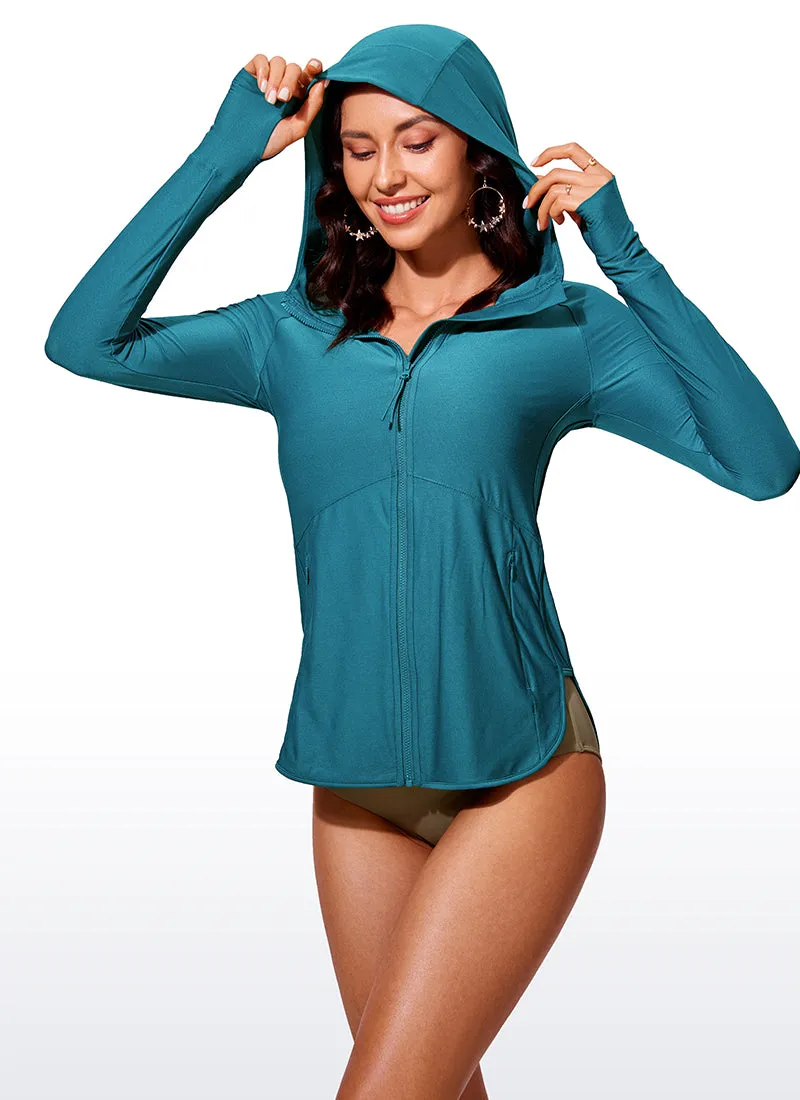 UPF 50  Zip Front Rash Guard