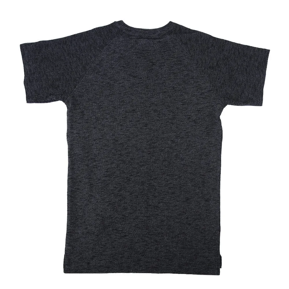 Viso French Terry Extended Tee  - Black Melange